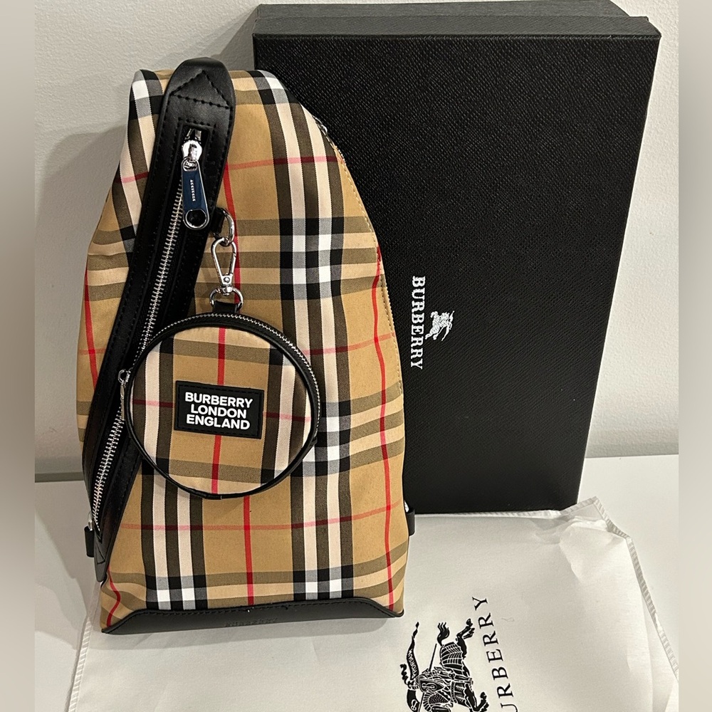 Burberry Crossbody Shoulder Checkered Bag